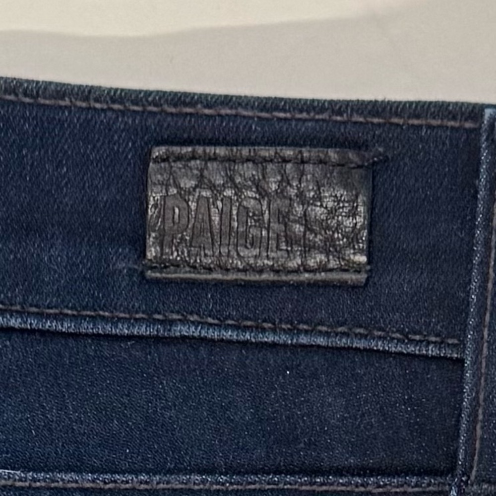 PAIGE Verdugo Ultra Skinny Emma Dark Wash Mid-Rise Jeans (28) - Picture 12 of 17